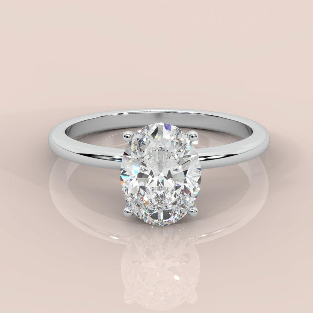 Special Offer ! E/VS 1.00-3.00 CT IGI Certified Oval Diamond  Solitaire Engagement Ring in Platinum