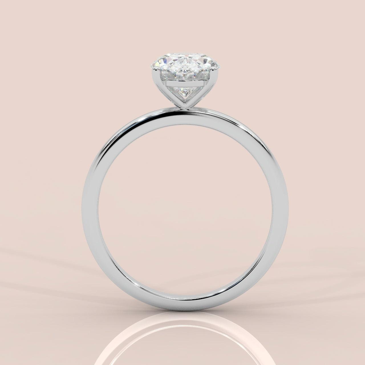 Special Offer ! E/VS 1.00-3.00 CT IGI Certified Oval Diamond  Solitaire Engagement Ring in Platinum