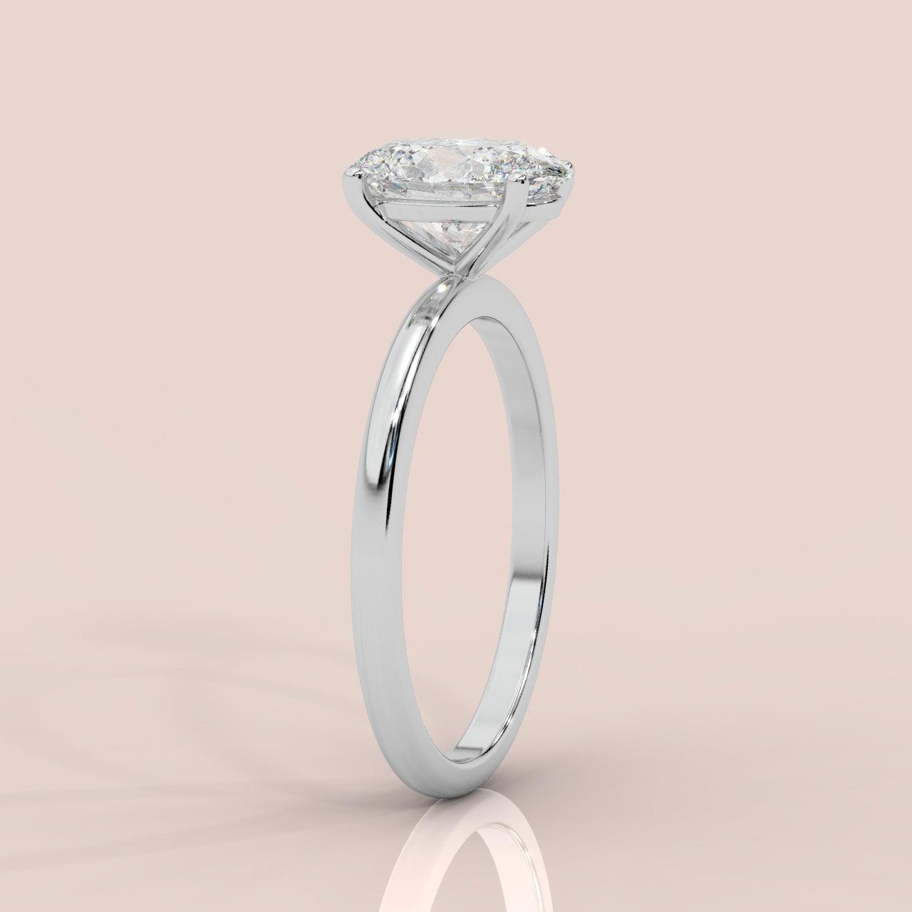 Special Offer ! E/VS 1.00-3.00 CT IGI Certified Oval Diamond  Solitaire Engagement Ring in Platinum