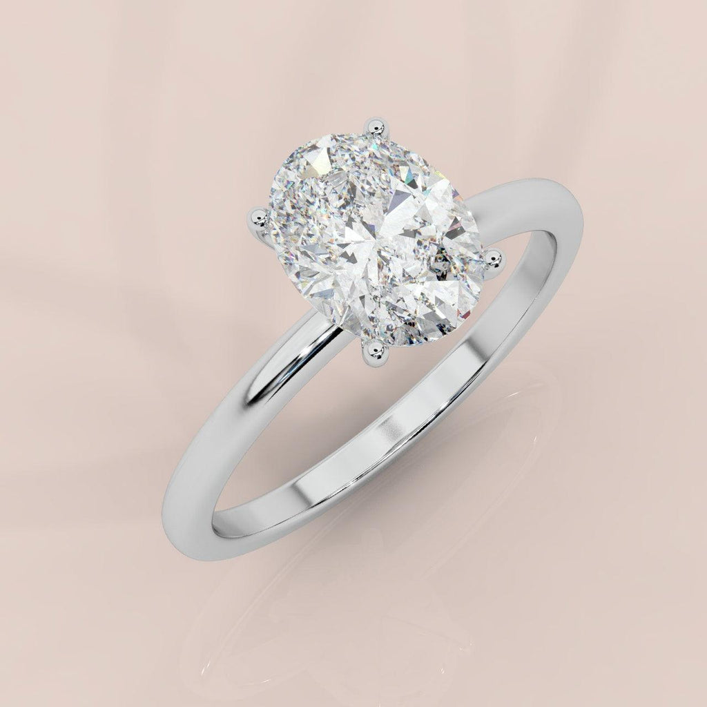 Special Offer ! E/VS 1.00-3.00 CT IGI Certified Oval Diamond  Solitaire Engagement Ring in Platinum