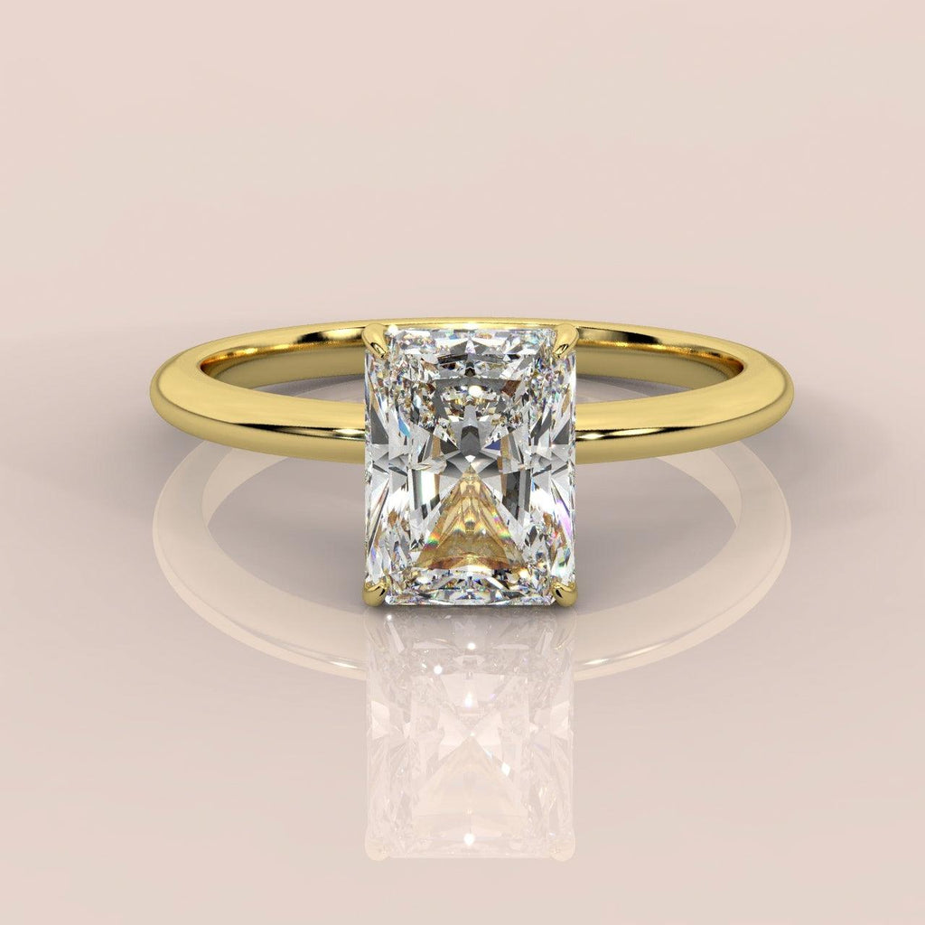 Last Piece IGI Certified VS Quality 1.00-1.50Ct Radiant Diamond Hidden Halo Engagement Ring