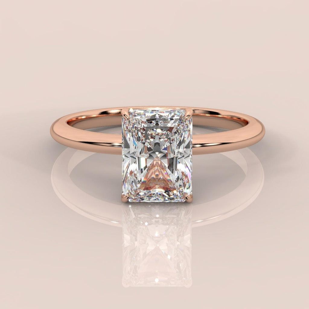 Last Piece IGI Certified VS Quality 1.00-1.50Ct Radiant Diamond Hidden Halo Engagement Ring