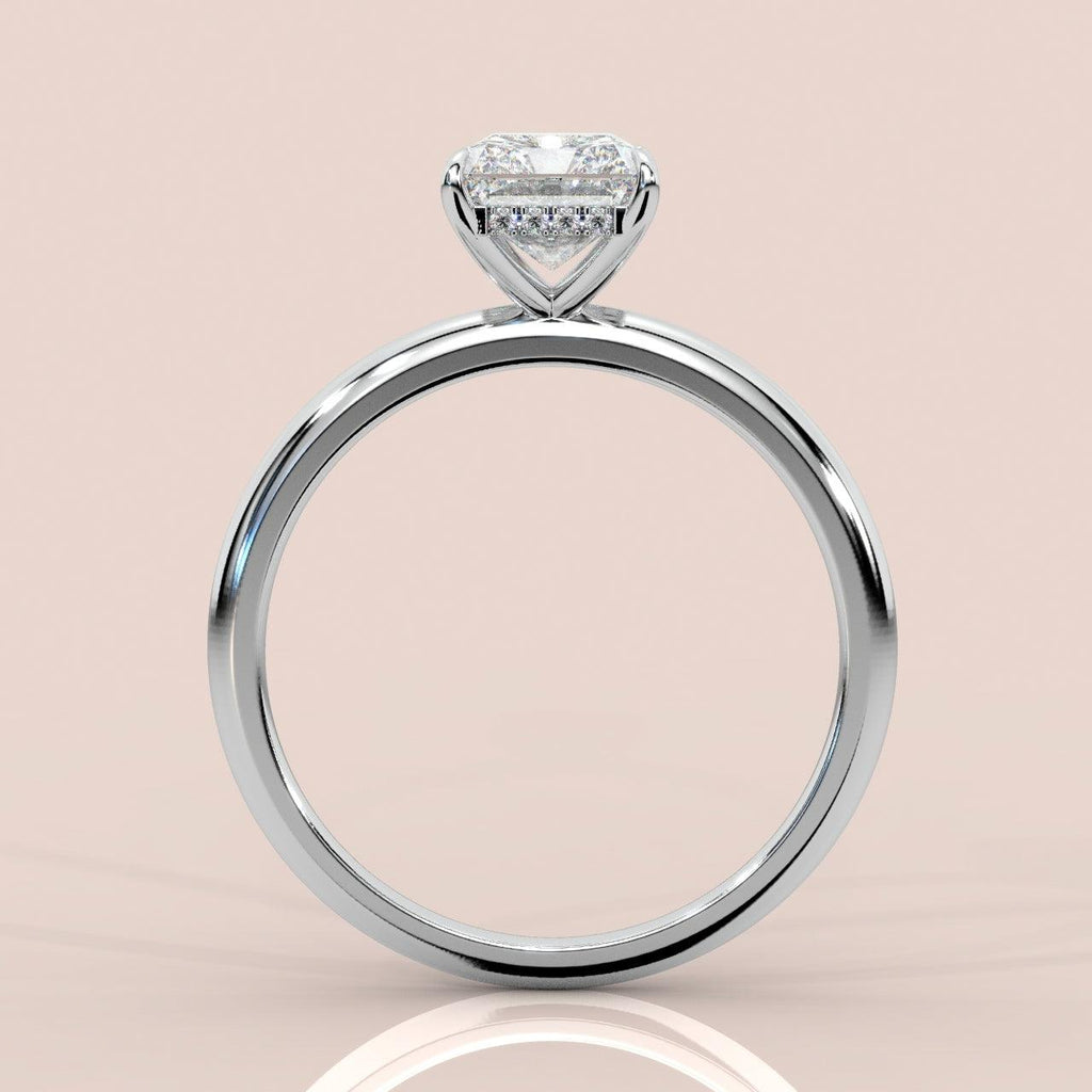 Last Piece IGI Certified VS Quality 1.00-1.50Ct Radiant Diamond Hidden Halo Engagement Ring