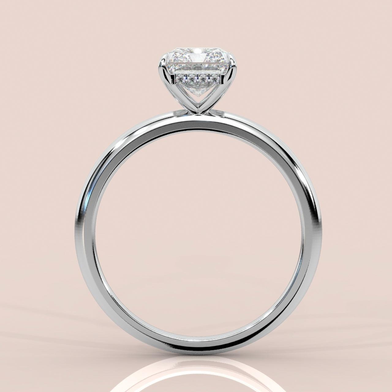 Last Piece IGI Certified VS Quality 1.00-1.50Ct Radiant Diamond Hidden Halo Engagement Ring