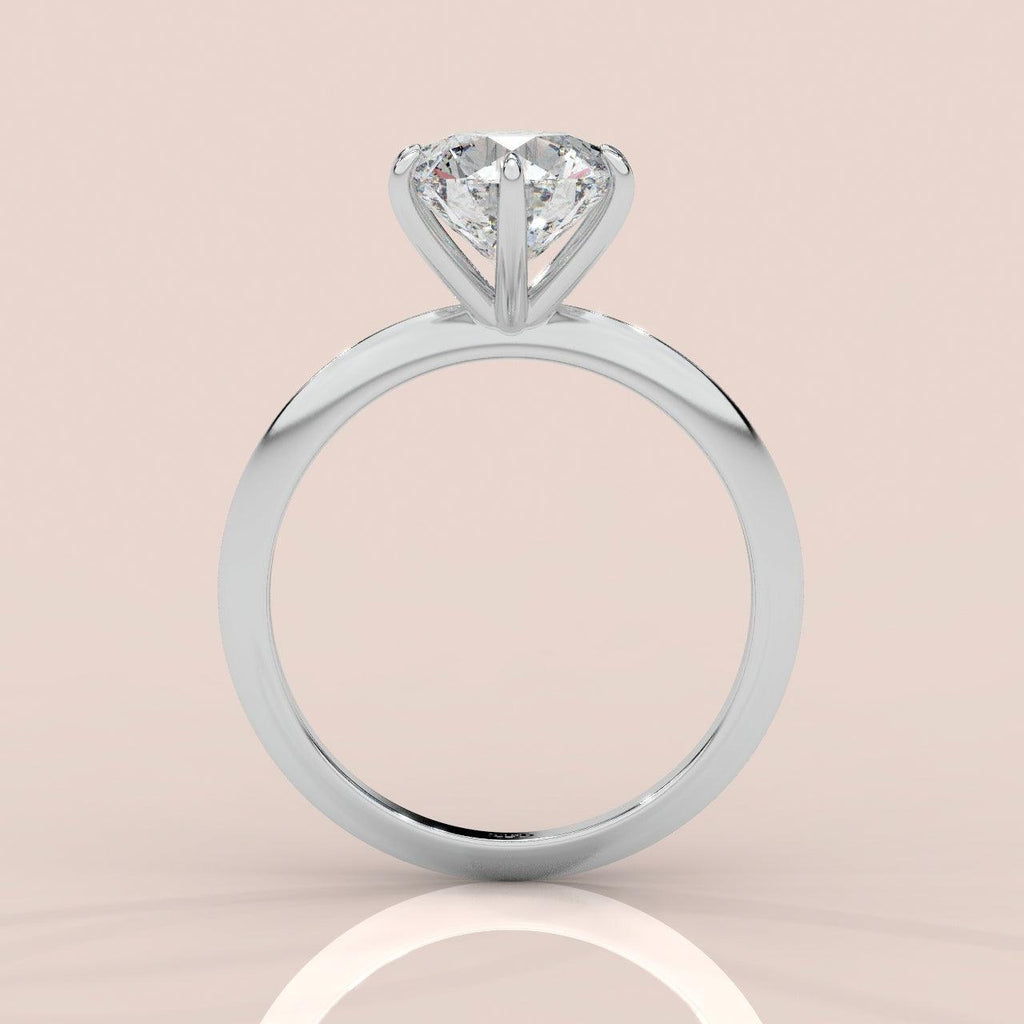 IGI Certified 2-3Ct D/VVS 6 Claw Round Diamond Engagement Ring in Platinum / 18k Gold