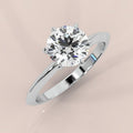 IGI Certified 2-3Ct D/VVS 6 Claw Round Diamond Engagement Ring in Platinum / 18k Gold