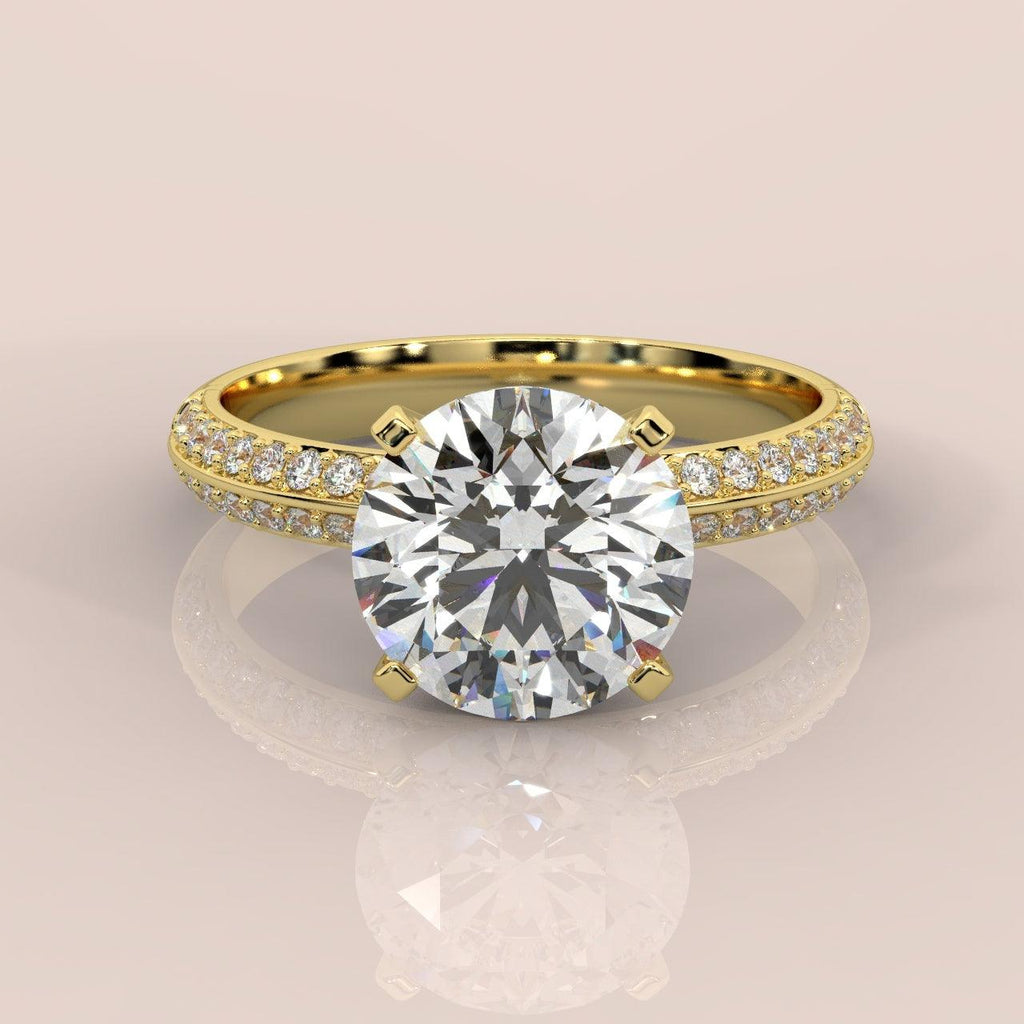 IGI Certified 5.50Ct Huge Round Diamond Engagement Ring Platinum / Gold