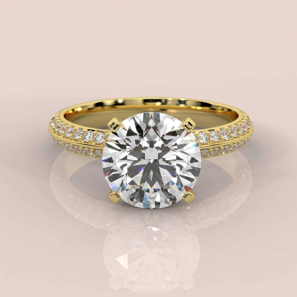 IGI Certified 5.50Ct Huge Round Diamond Engagement Ring Platinum / Gold