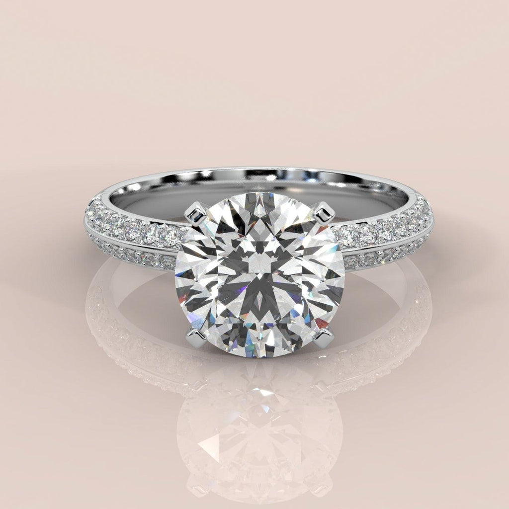IGI Certified 5.50Ct Huge Round Diamond Engagement Ring Platinum / Gold
