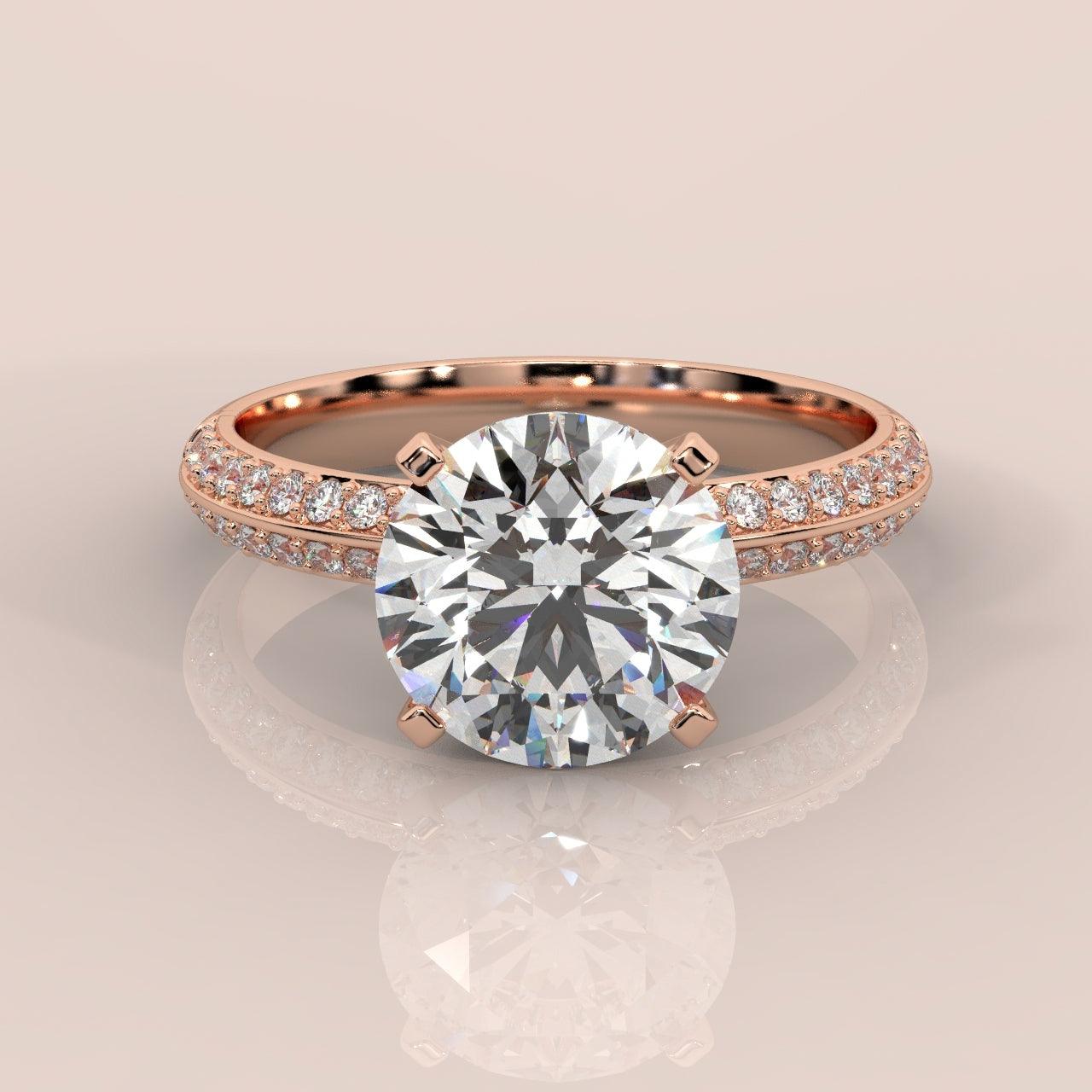 IGI Certified 5.50Ct Huge Round Diamond Engagement Ring Platinum / Gold