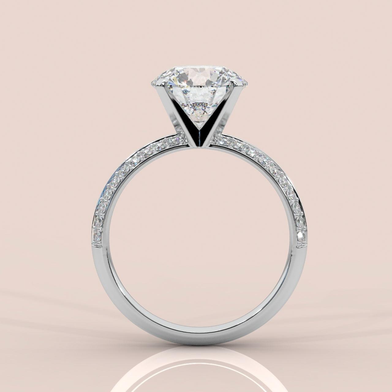 IGI Certified 5.50Ct Huge Round Diamond Engagement Ring Platinum / Gold
