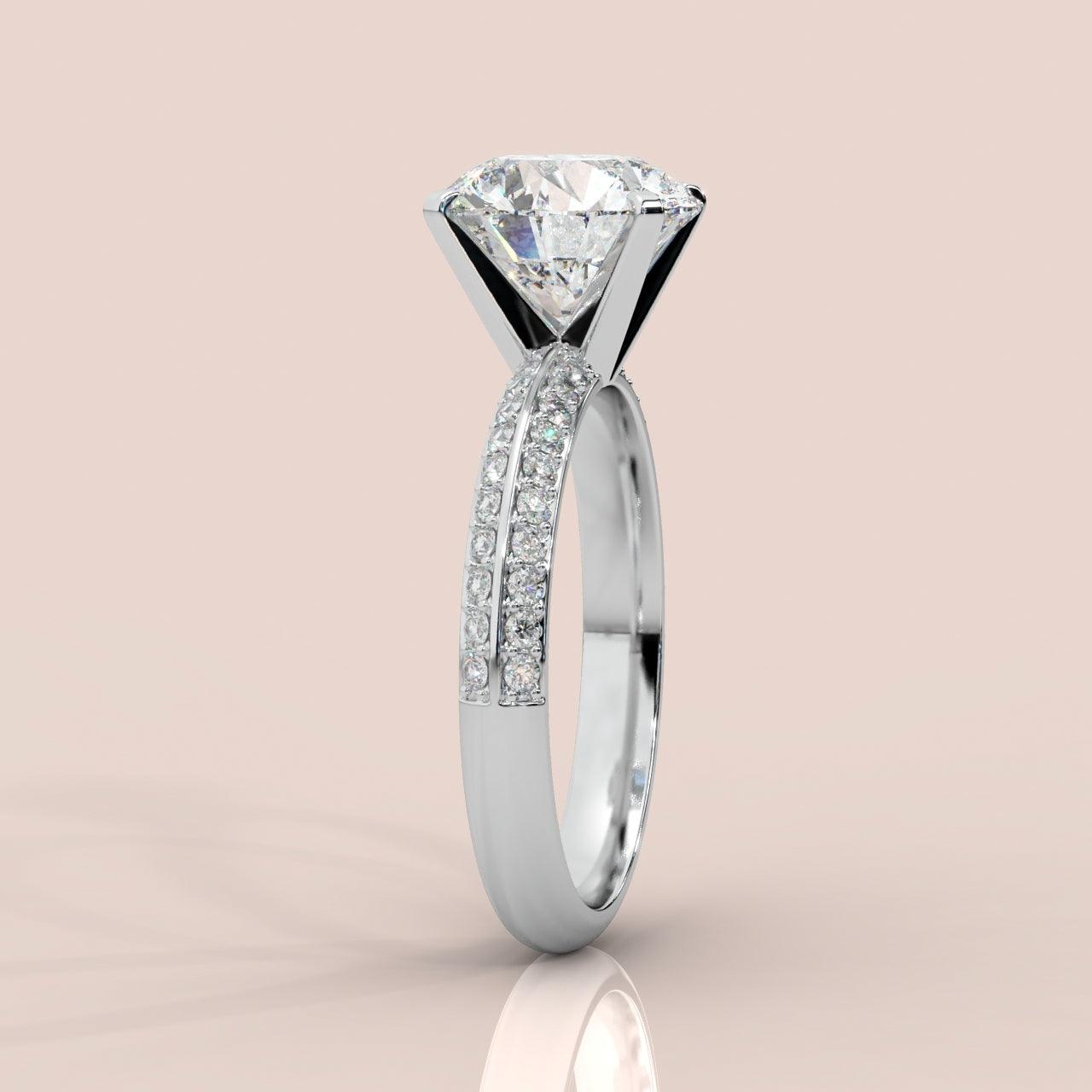 IGI Certified 5.50Ct Huge Round Diamond Engagement Ring Platinum / Gold