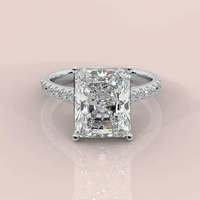 4.00Ct - 7.00Ct IGI Certified Radiant Diamond Engagement Ring Platinum