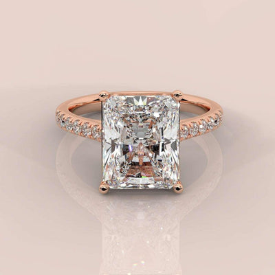 4.00Ct - 7.00Ct IGI Certified Radiant Diamond Engagement Ring Platinum