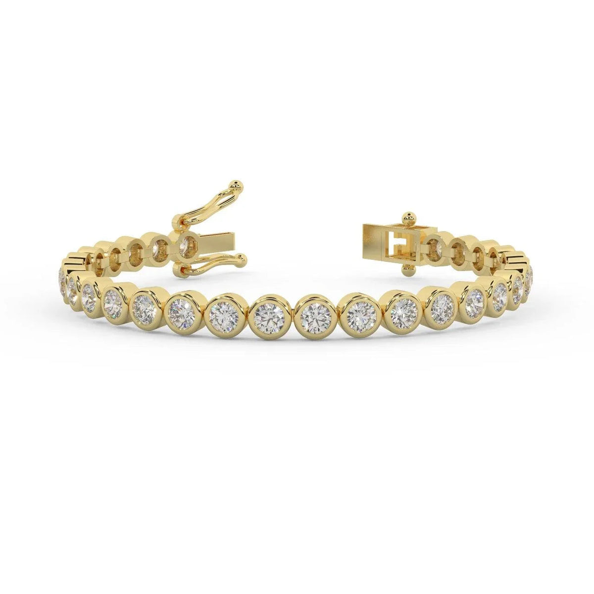 5.00ct Round Diamond Tennis Bracelet - 9k Yellow Gold