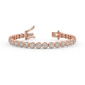 5.00ct Round Diamond Tennis Bracelet - 9k Rose Gold
