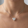 Certified 2.00Ct Heart Diamond Amada Solitaire Pendant Necklace for Women