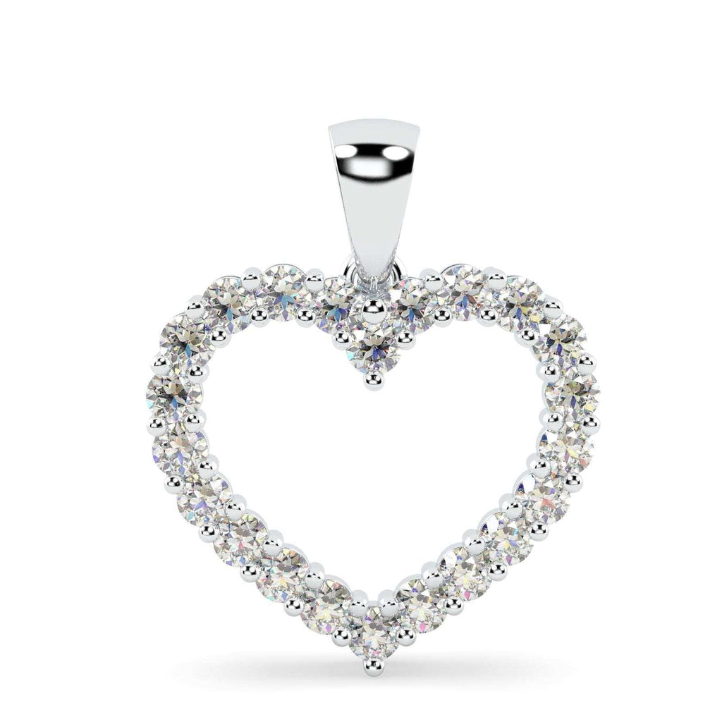 BEST GIFT..! 0.33Ct Heart Shape Diamond Pendant with Chain, White / Yellow Gold
