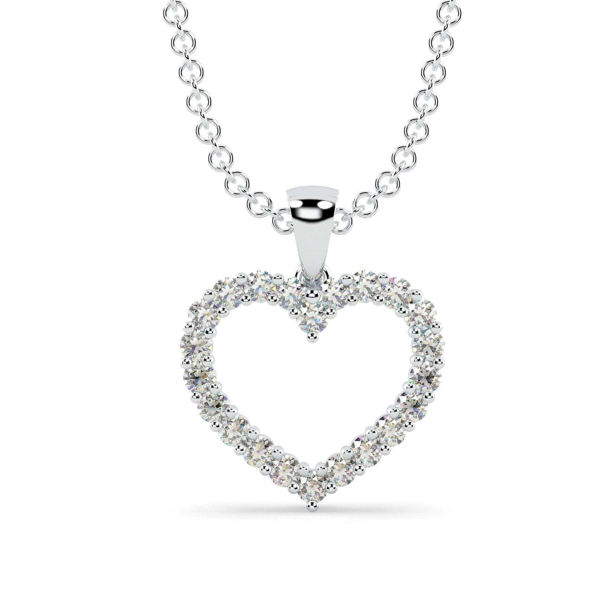 BEST GIFT..! 0.33Ct Heart Shape Diamond Pendant with Chain , White / Yellow Gold