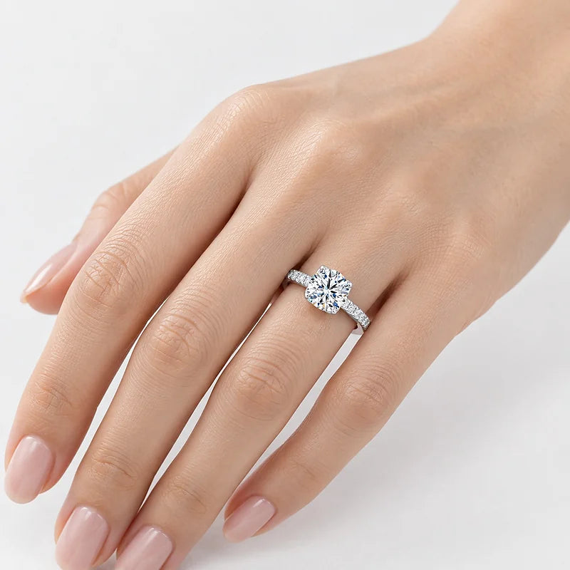 IGI Certified Lab Grown A Sparkle That Lasts a Lifetime Engagement Ring with Pavé Diamonds in Gold & Platinum – 1–5Ct