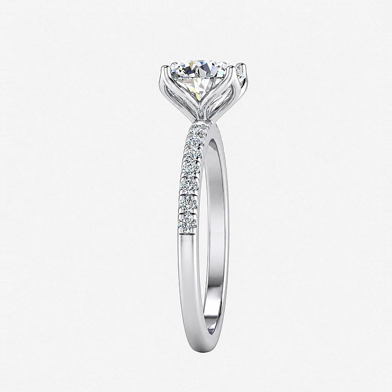 IGI Certified Lab Grown A Sparkle That Lasts a Lifetime Engagement Ring with Pavé Diamonds in Gold & Platinum – 1–5Ct