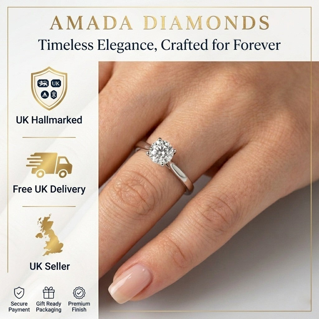 GIA 0.70CT H/IF Natural Round Diamond Solitaire Engagement Ring