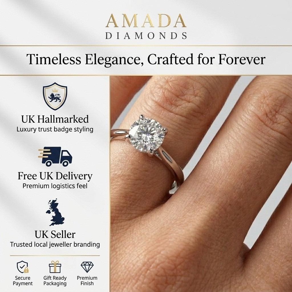 GIA 0.90CT Natural Round Diamond Claw Set Solitaire Engagement Ring