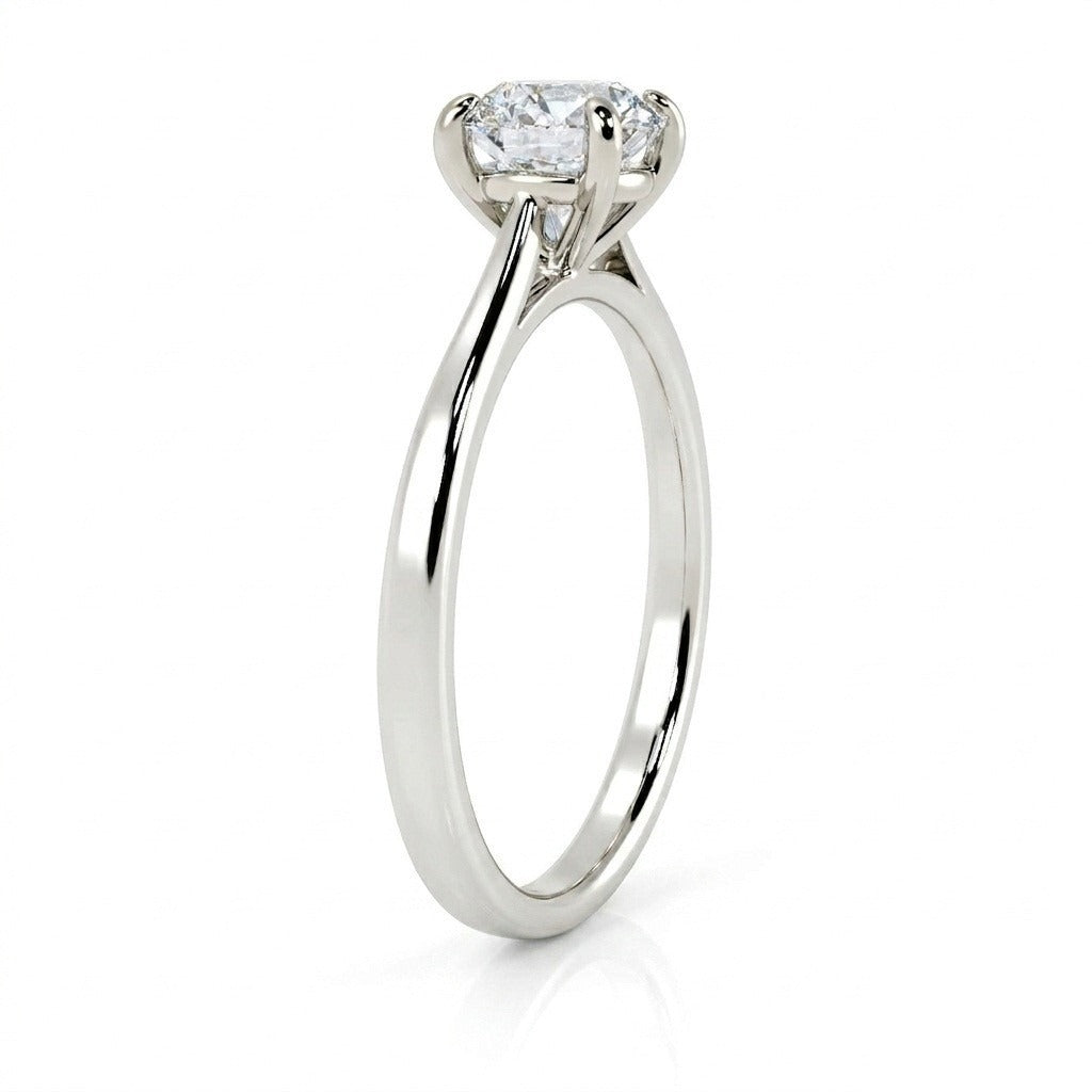 GIA 0.90CT Natural Round Diamond Claw Set Solitaire Engagement Ring