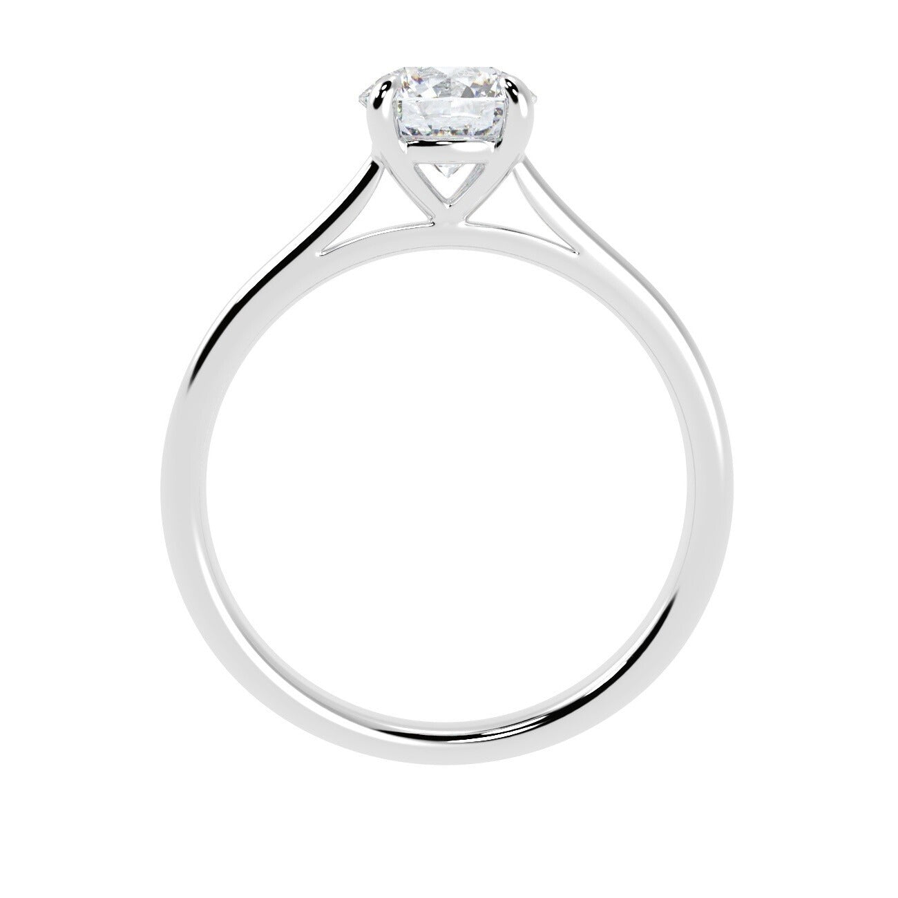 GIA 0.90CT Natural Round Diamond Claw Set Solitaire Engagement Ring