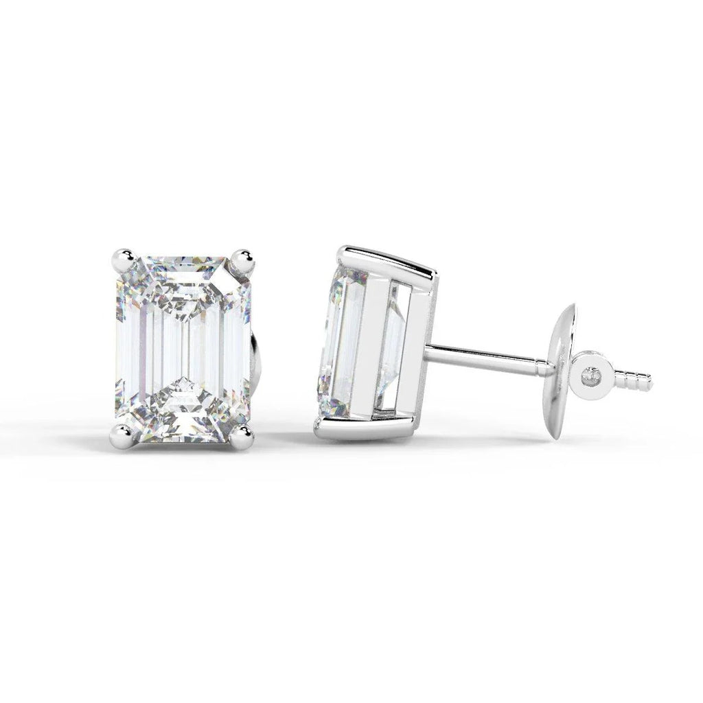 GIA Certified 2.00Ct E-F/VVS2 Emerald Diamonds Stud Earring In Platinum