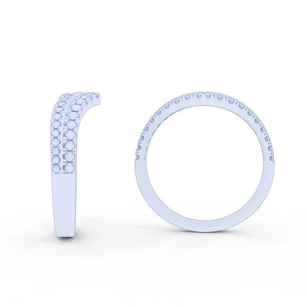 0.60 Ct Natural Round Diamond Stacking Wedding Ring Band (remaining balance £999)