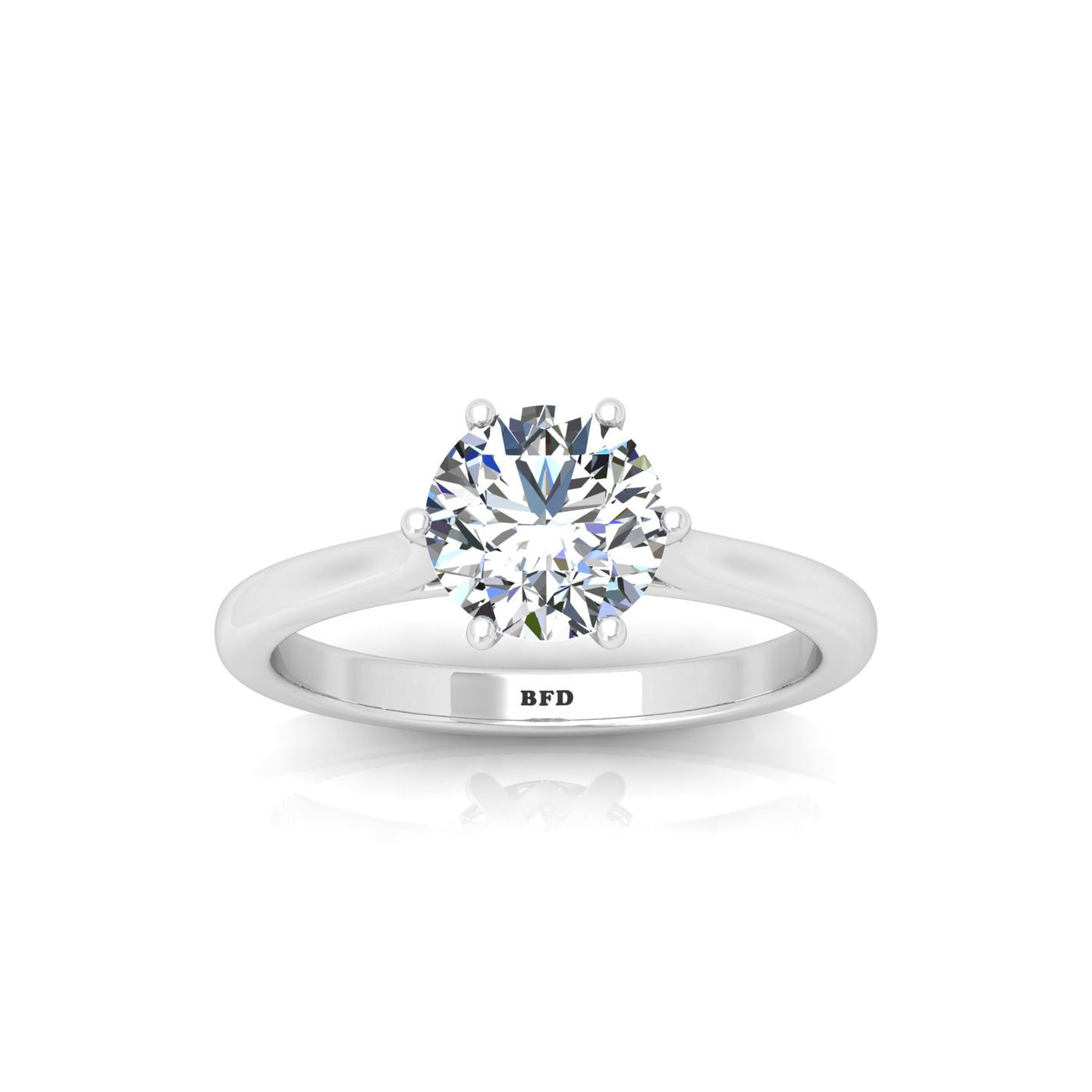 IGI Certified E/VS Classic Round Diamond Solitaire Engagement Ring - amadadiamonds