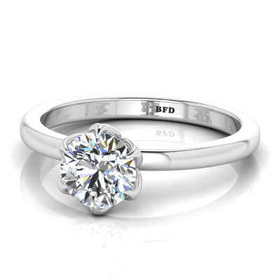 IGI CERTIFIED D/VS 2.00CT Round Diamond Solitaire Engagement Ring, 950 Platinum