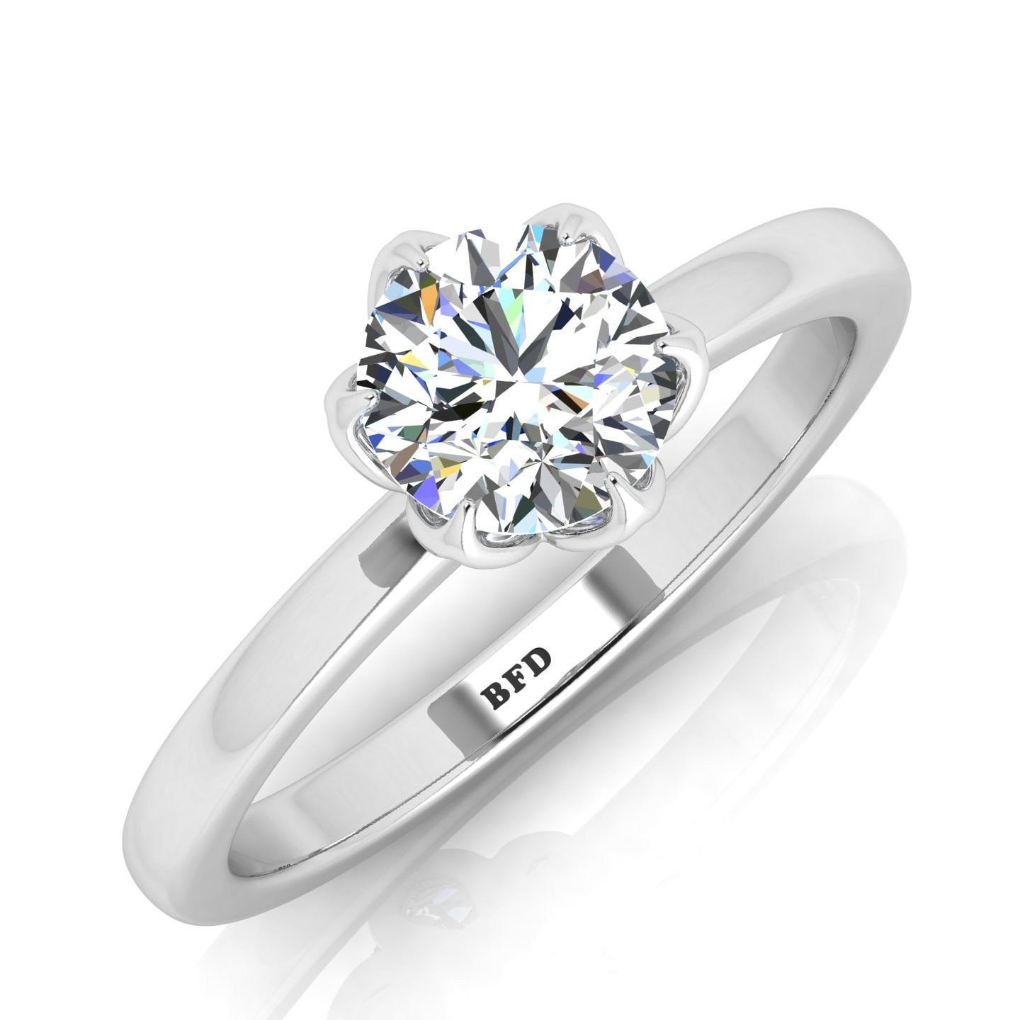 IGI CERTIFIED D/VS 2.00CT Round Diamond Solitaire Engagement Ring, 950 Platinum