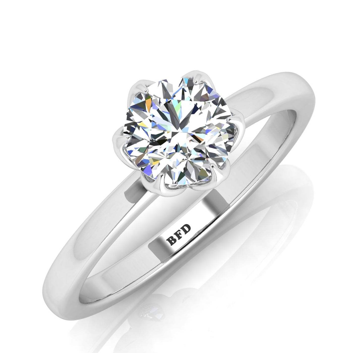 IGI CERTIFIED D/VS 2.00CT Round Diamond Solitaire Engagement Ring, 950 Platinum