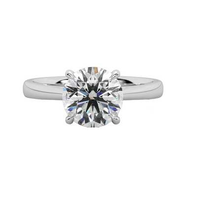 Rare D/VVS Exceptional Quality 2.00-3.00 Ct Certified Round Diamond Solitaire Engagement Ring in Platinum