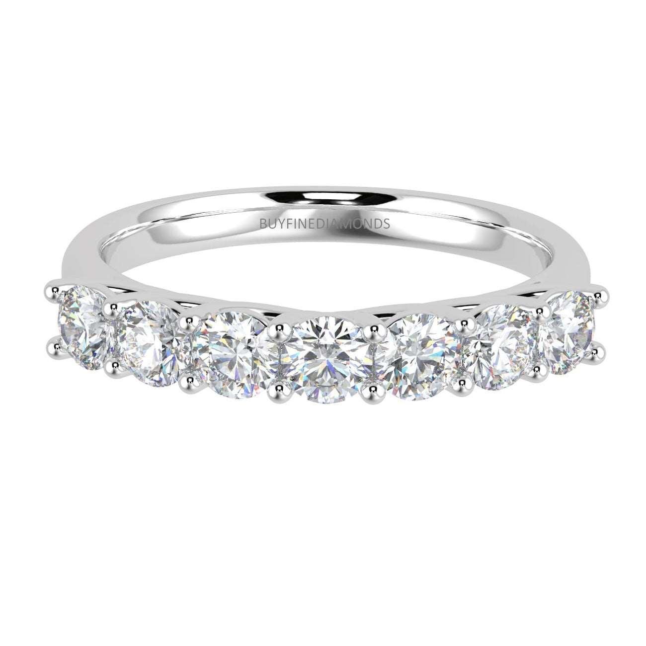 7 Diamond Eternity Ring in Platinum & Gold 0.50Ct D/VVS