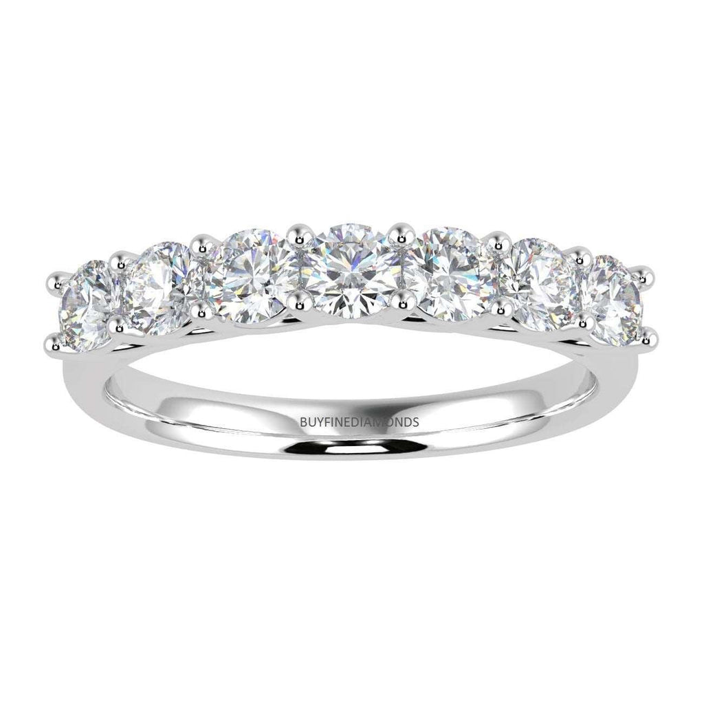 7 Diamond Eternity Ring in Platinum & Gold 0.50Ct D/VVS