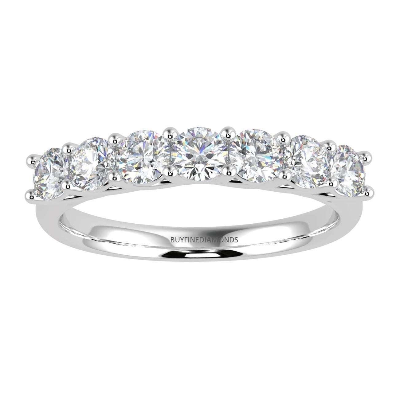 7 Diamond Eternity Ring in Platinum & Gold 0.50Ct D/VVS