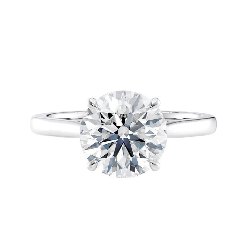 Huge Round Diamond Solitaire Engagement Ring in Platinum 2.00Ct - 3.00Ct