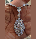 Lab grown Oval Diamond Necklace