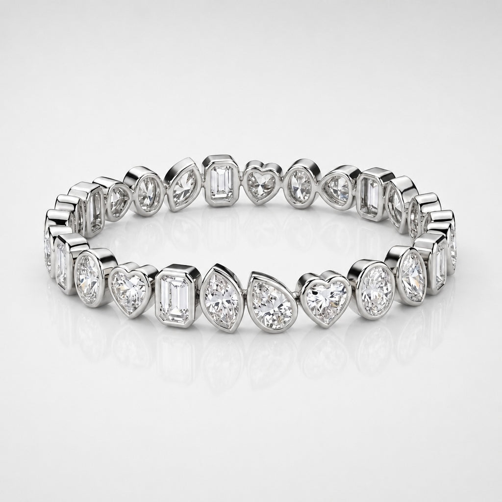 10.00ct Round Diamond Tennis Bracelet - Gold