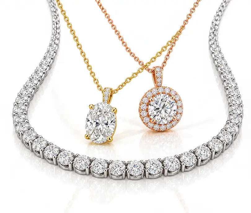 Necklaces from Amada Diamonds, London