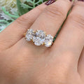 IGI 2.10ct D/VS Oval Lab Diamond Three-Stone Ring In 18k Yellow Gold