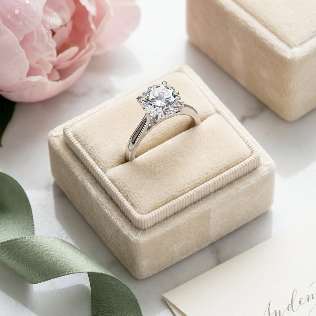 IGI Certified 2.00ct E/VS Round Lab Diamond Solitaire Engagement Ring in Platinum