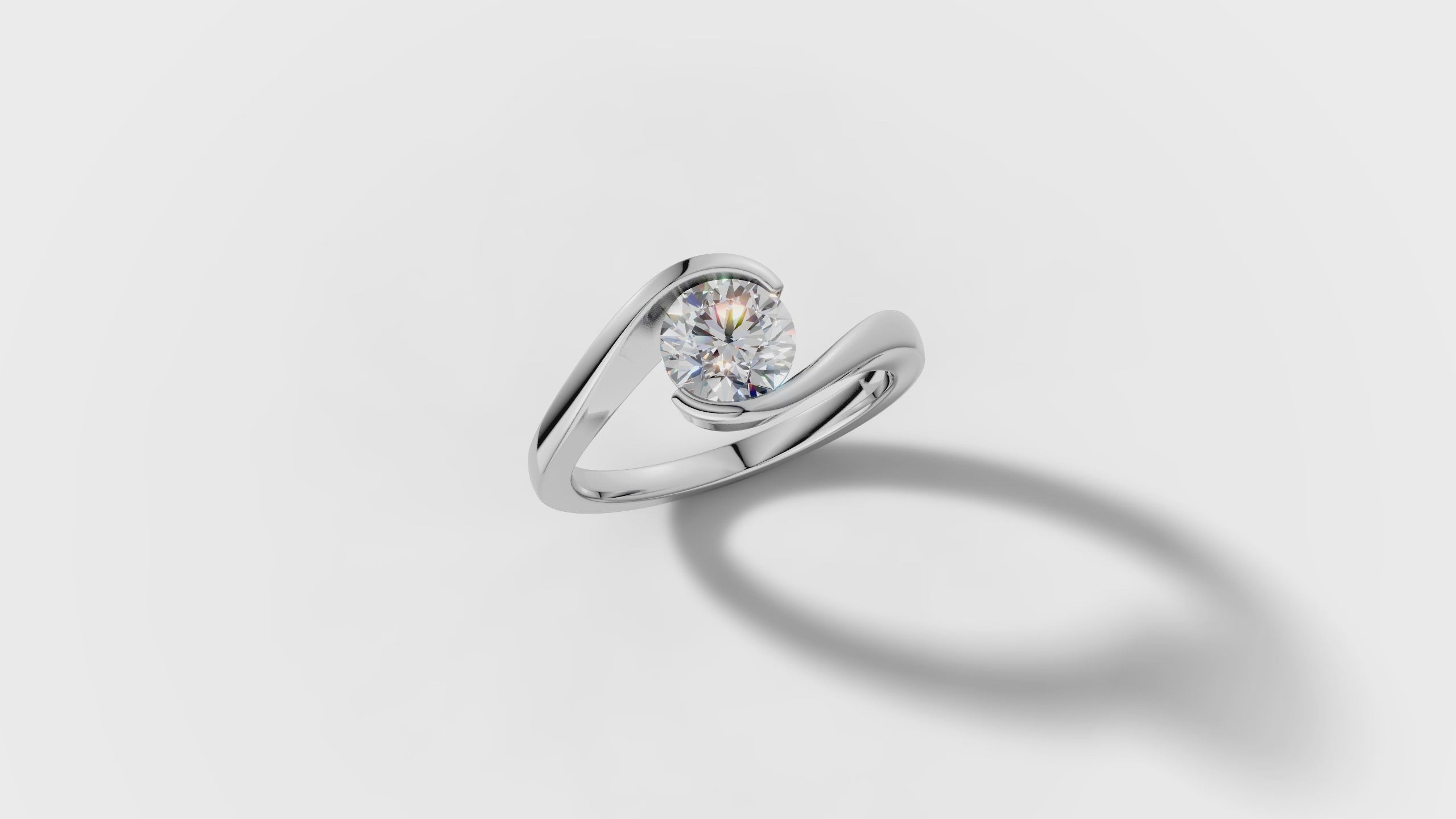 1.00 Carat D/VS Lab Round Diamond Solitaire Engagement Ring For Women