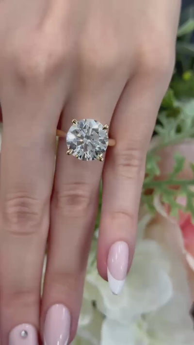 Clearance – 6.00Ct Round Lab Grown Diamond Solitaire Engagement Ring | IGI Certified