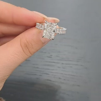 radiant diamond engagement ring 