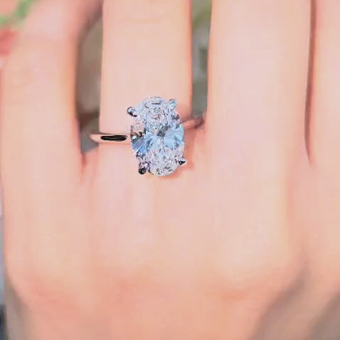 Clearance! 3.10CT IGI Certified Lab Grown Oval Diamond Solitaire Engagement Ring – Platinum