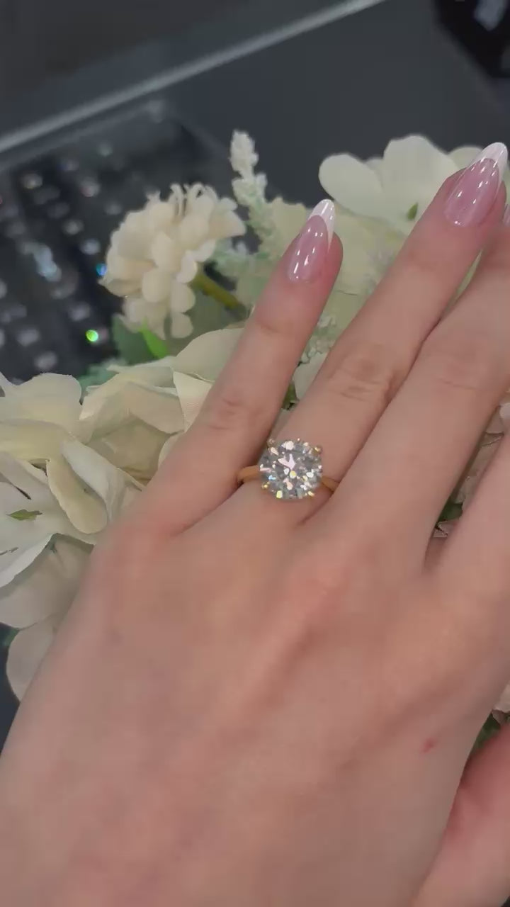 Clearance - 2.50Ct-4.00Ct Certified Round Diamond Solitaire Engagement Ring